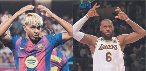 👑世体：亚马尔“戴王冠”庆祝的灵感来自LBJ，詹姆斯是他偶像