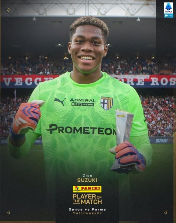 补时扑点,意甲官方:铃木彩艳当选帕尔马0-0热那亚全场最佳 补时扑点,意甲官方:铃木彩艳当选帕尔马0-0热那亚全场最佳