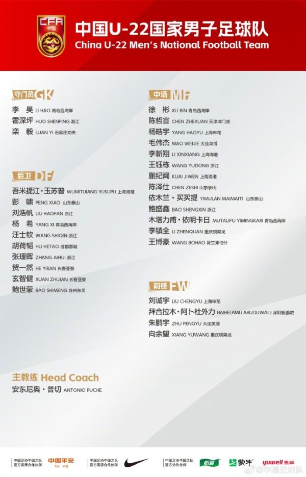 陕西联合租借至荷兰邓伯什的球员王博豪成功入选U22国足