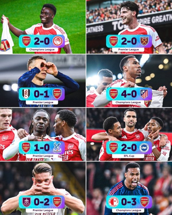 前无古人！阿森纳本轮若再零封+赢球，将刷新英格兰古代足球    历史记录