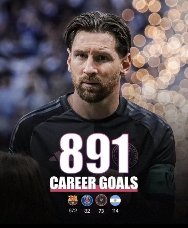 再战3年💪梅西今年各赛事48场41球，距千球里程碑109球指日可待